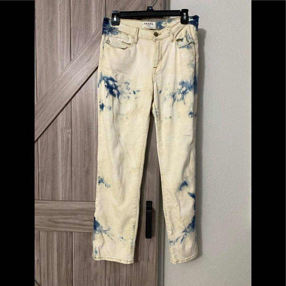 Frame 26 Le High Straight Tie-dye jeans